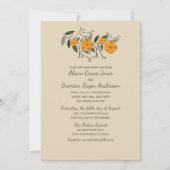 ブレンドファミリーベージュフローラ結婚式招待状 招待状 (正面)