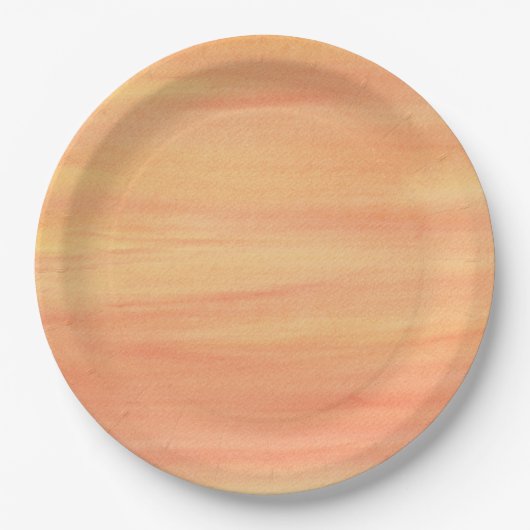 ブレンドブレンドイエローオレンジ紙プレート ペーパープレート (正面)