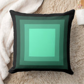 ブレンド正方形 – 黒からターコイズ クッション (ブランケット)