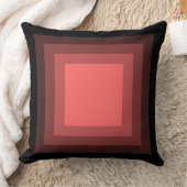 ブレンド正方形 – 黒からトロピカルピンク クッション (ブランケット)