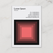 ブレンド正方形 – 黒からトロピカルピンク 名刺 (裏面)