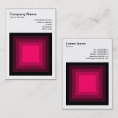 ブレンド正方形 – 黒からネオンレッド 名刺 (正面/裏面)