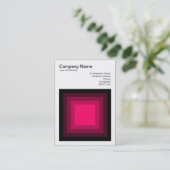 ブレンド正方形 – 黒からネオンレッド 名刺 (スタンド正面)