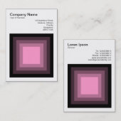 ブレンド正方形 – 黒からピンク 名刺 (正面/裏面)