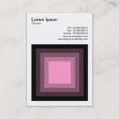 ブレンド正方形 – 黒からピンク 名刺 (裏面)