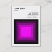 ブレンド正方形 – 黒からマゼンタ 名刺 (裏面)