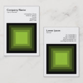 ブレンド正方形 – 黒から火星の緑 名刺 (正面/裏面)