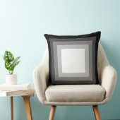 ブレンド正方形 – 黒から白 クッション (椅子)