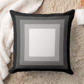 ブレンド正方形 – 黒から白 クッション (ブランケット)