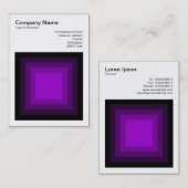 ブレンド正方形 – 黒から紫 名刺 (正面/裏面)