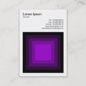 ブレンド正方形 – 黒から紫 名刺 (裏面)