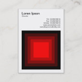 ブレンド正方形-黒から赤 名刺 (裏面)