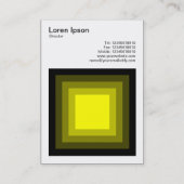 ブレンド正方形 – 黒から黄色 名刺 (裏面)
