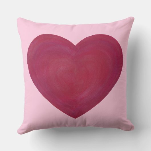 ブレンド赤とピンク霜の降りたの外観ハート枕 クッション (裏面)