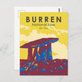 ブレンナショナルパークアイルランドトラベルアートヴィンテージ ポストカード (正面/裏面)