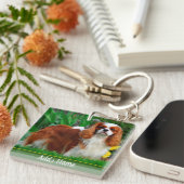 ブレンハイパーソナライズされたムカヴァリエキングチャールズ キーホルダー (正面右)