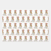 ブレンハイムカバリエキングチャールズクリスマスホリデー ラッピングペーパーシート (正面3)