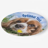 ブレンハイムカバリエキングチャールズスパニエル犬パピードッグ ペーパープレート (アングル)