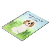 ブレンハイムカバリエキングチャールズスパニエル犬フラワーズ ノートブック (左側)