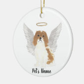 ブレンハイムカバリエキングチャールズスパニエル犬悔やみや弔慰P セラミックオーナメント (左)