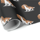 ブレンハイムカバリエキングチャールズスパニエル犬漫画犬 ラッピングペーパー (ロールコーナー)