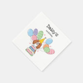 ブレンハイムカバリエキングチャールズスパニエル犬誕生日 スタンダードカクテルナプキン (角)