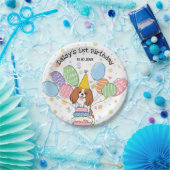 ブレンハイムカバリエキングチャールズスパニエル犬誕生日 ペーパープレート (パーティー)