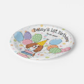 ブレンハイムカバリエキングチャールズスパニエル犬誕生日 ペーパープレート (アングル)