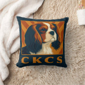 ブレンハイムカバリエキングチャールズスパニエル犬CKCSレトロ クッション (ブランケット)