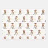 ブレンハイムカバリエクリスマスホリデーギフトラップ ラッピングペーパーシート (正面3)