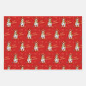 ブレンハイムカバリエクリスマスホリデーギフトラップ ラッピングペーパーシート (正面2)