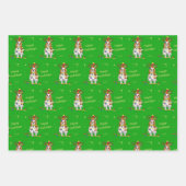 ブレンハイムカバリエクリスマスホリデーギフトラップ ラッピングペーパーシート (正面)