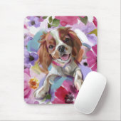 ブレンハイムカバリエフローラドッグアートマウスパッド マウスパッド (マウス)