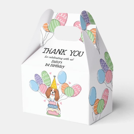 ブレンハイムカバリエールキングチャールズスパニエル犬サンキューユー フェイバーボックス (正面サイド)