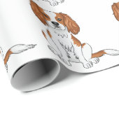 ブレンハイムカバリエールキングチャールズスパニエル犬パターン ラッピングペーパー (ロールコーナー)