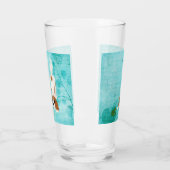 ブレンハイムカバリエールキングチャールズスパニエル犬&カエル タンブラーグラス (左)