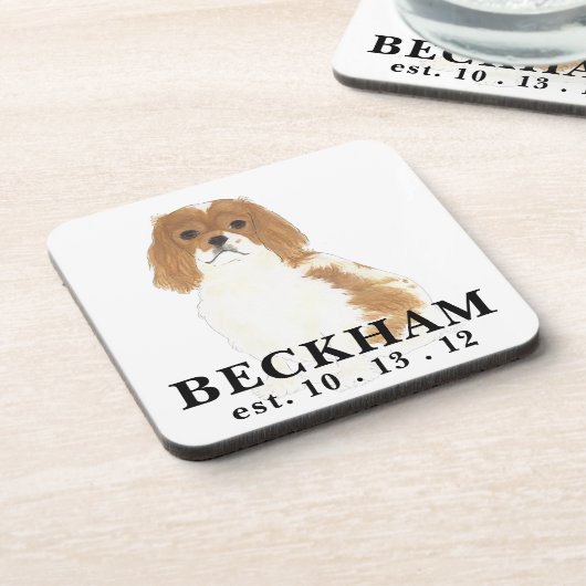 ブレンハイムカバリエールキングチャールズスパニエル犬 コースター (左側)