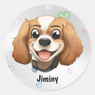 ブレンハイムカバリエールキングチャールズスパニエル犬 ラウンドシール