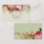 ブレンハイムバラエレガントセージグリーン – 座席表 プレイスカード (正面/裏面)