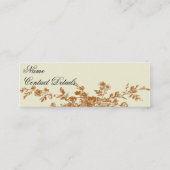 ブレンハイムバラ、アイボリー、 スキニー名刺 (裏面)