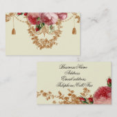 ブレンハイムバラ、アイボリー 名刺 (正面/裏面)