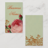 ブレンハイムバラ-エレガントセージグリーン – スイングラベル 名刺 (正面/裏面)