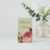 ブレンハイムバラ-エレガントセージグリーン – スイングラベル 名刺 (スタンド正面)