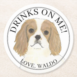 ブレンハイムパーソナライズされたカバリヤキングチャールズ・スパニー ラウンドペーパーコースター