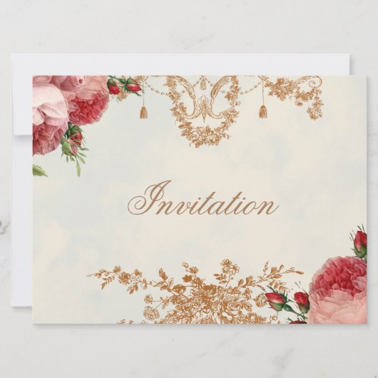 ブレンハイムローズ - サマースカイの風景 招待状 (正面)