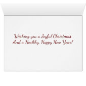 ブレンハイム/トリコラーカバリエスパニエル犬クリスマスカード (内部横(下))