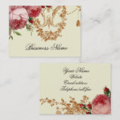 ブレンハイム・バラ、アイボリー、 名刺 (正面/裏面)