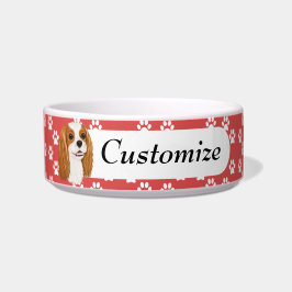 ブレンハカスタムイムカヴァリエキングチャールズスパニエル犬     ボウル