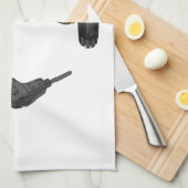 ブレーカーの漫画イラストレーション キッチンタオル (四つ折り)