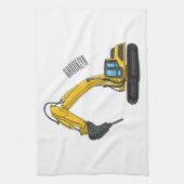 ブレーカーの漫画イラストレーション キッチンタオル (縦)